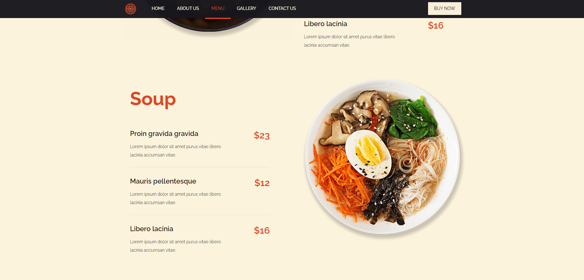 Creare site web Restaurant - Model 6