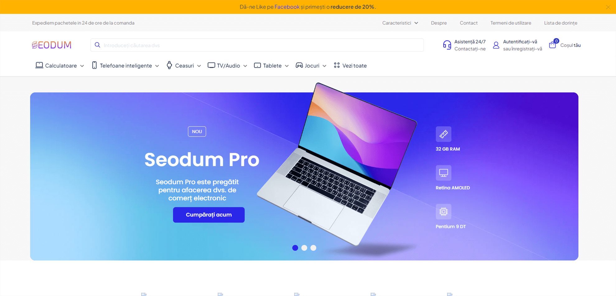 Model site web magazine de electronice 1 3 Creare site web magazine de electronice