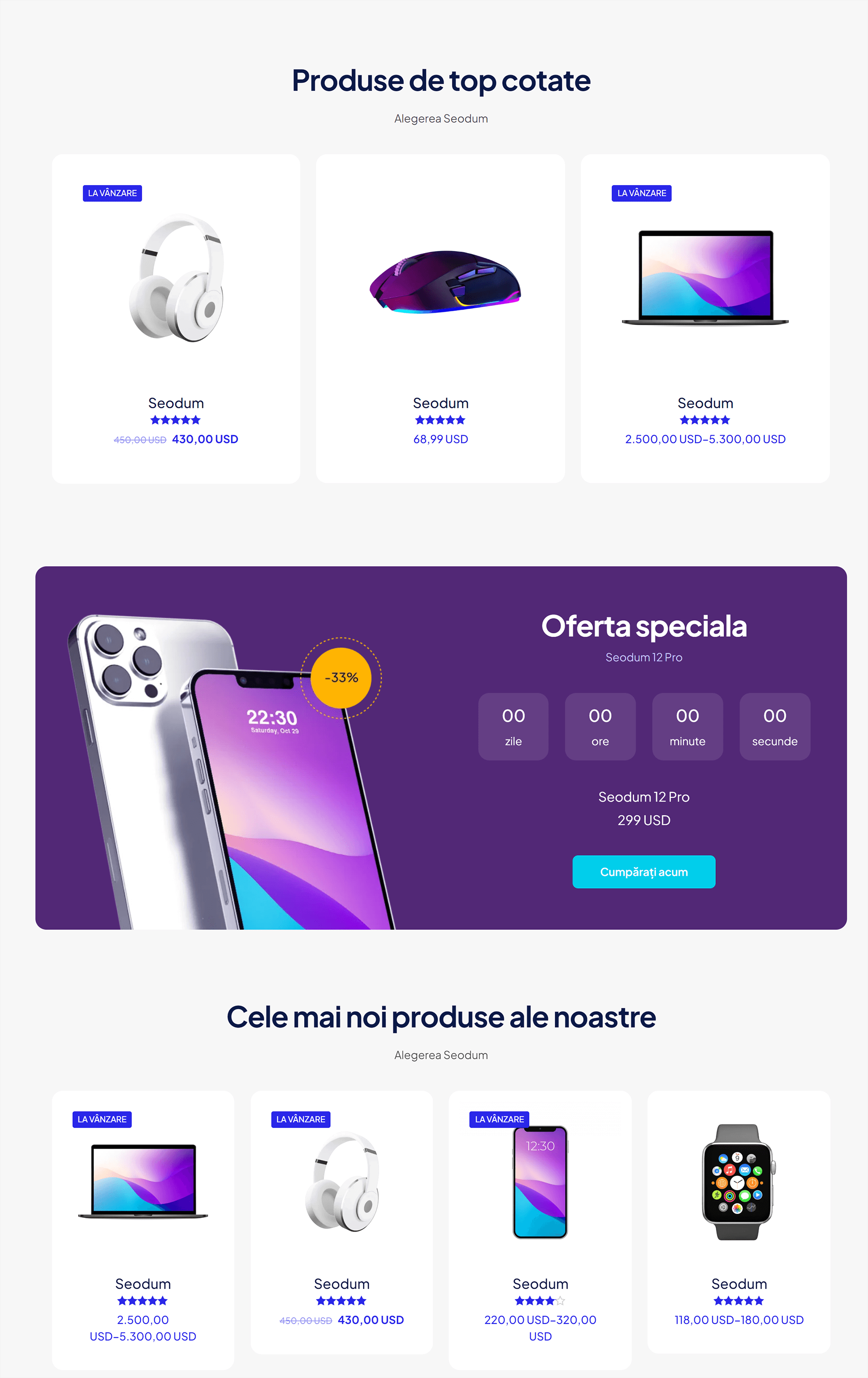 Model site web magazine de electronice 1 2 Creare site web magazine de electronice