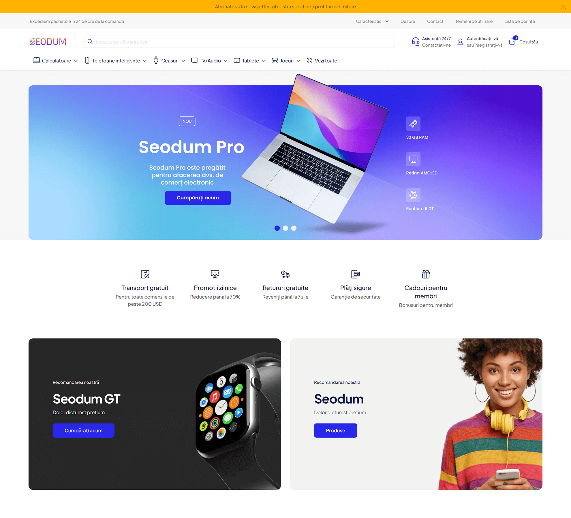 Model site web magazine de electronice 1 1 Creare site web magazine de electronice