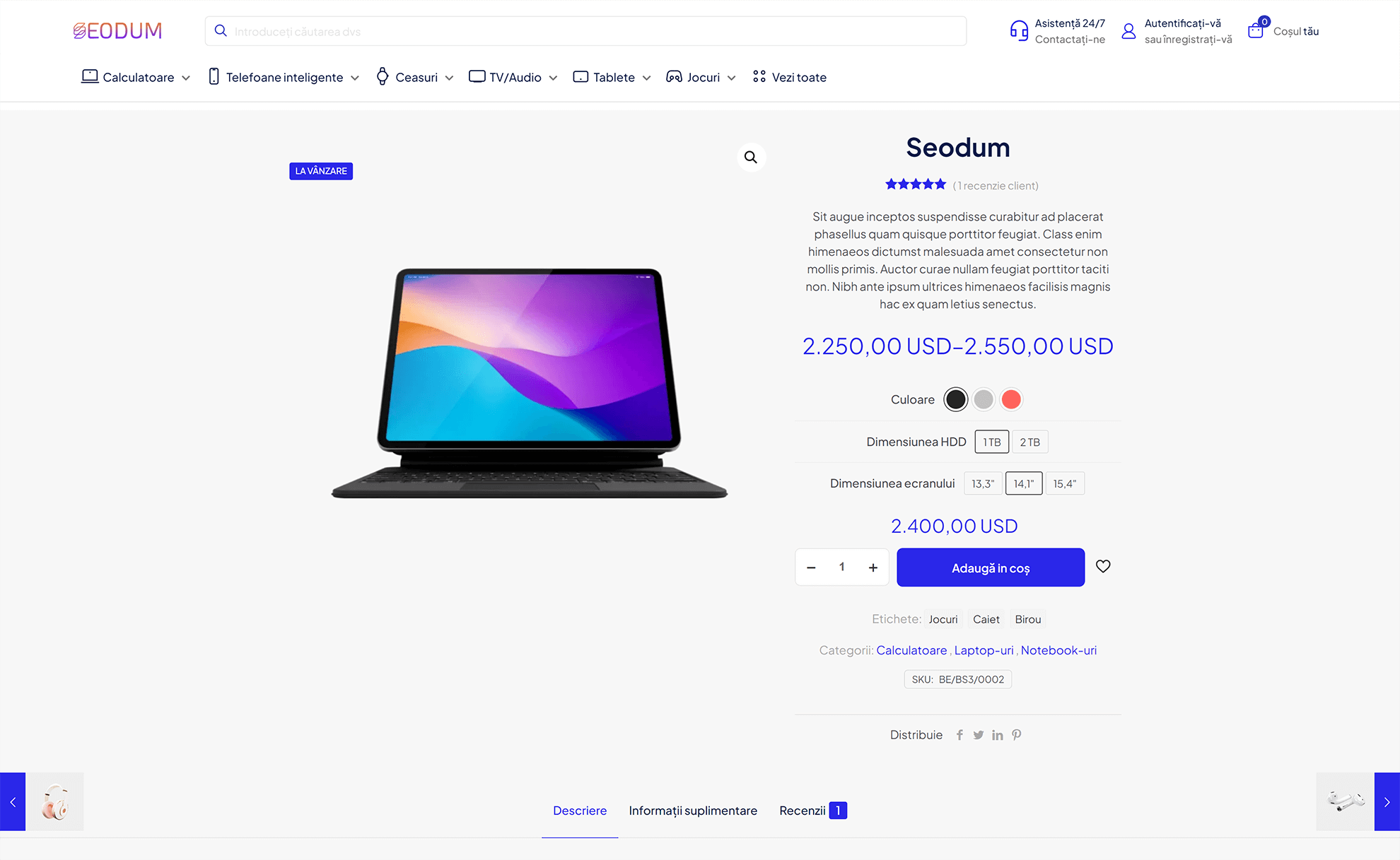 Model site web magazine de electronice 1 7 Creare site web magazine de electronice