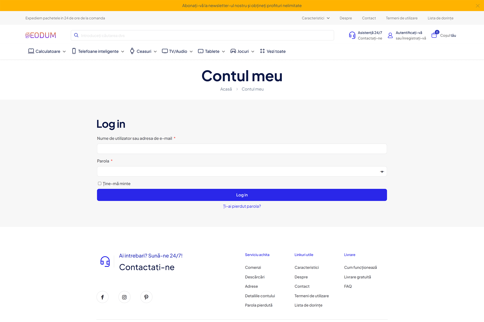 Model site web magazine de electronice 1 10 Creare site web magazine de electronice
